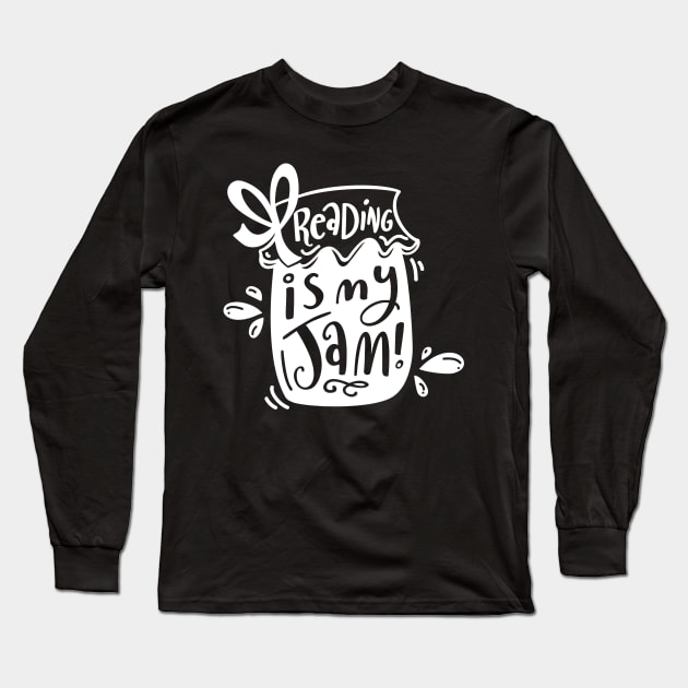 reading is my jam Long Sleeve T-Shirt by visual.merch